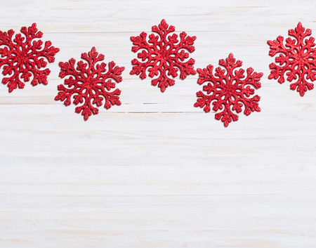 Christmas decoration on wooden backgroundの写真素材