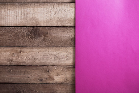 color paper on old wooden backgroundの写真素材