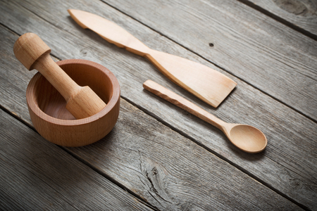 Kitchen wooden utensilsの写真素材