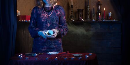young women  guesses on tea leavesの写真素材