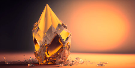 close up glowing magic crystalの素材