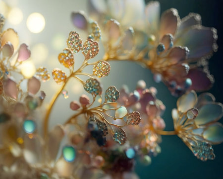 fantasy white flowers macroの素材