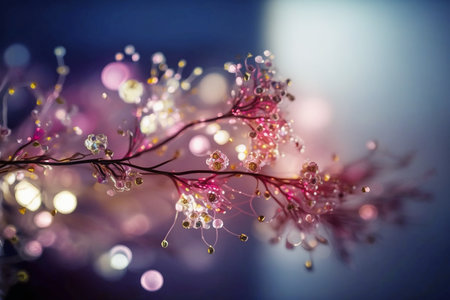 fantasy pink flowers macroの素材