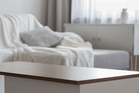 modern white and gray interior close upの写真素材