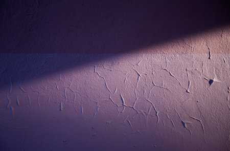 dark red background of wall in sunlightの写真素材