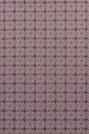 Textured background with repeating diagonal houndstooth (pied-de-poule) pattern in dark burgundy...