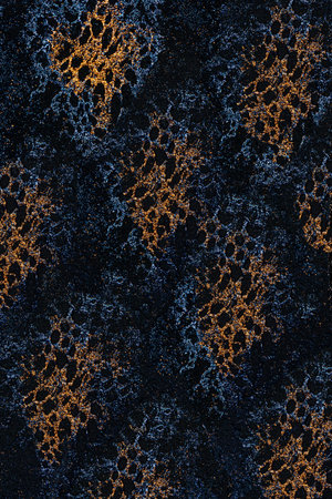 Embossed, velvety background with a large abstract spot pattern. A black base is complemented by...