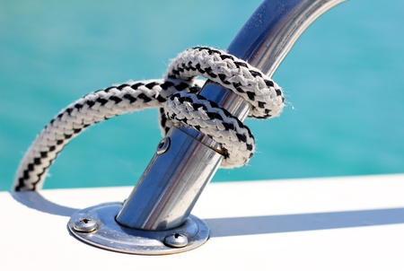 Knot on a boatの写真素材