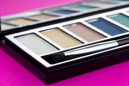 Make-up palette with brushの写真素材