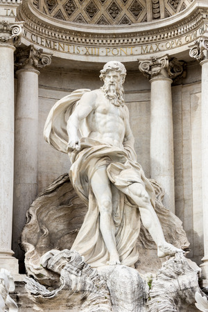 Trevi Fountain (Fontana di Trevi) in Rome, Italyの写真素材