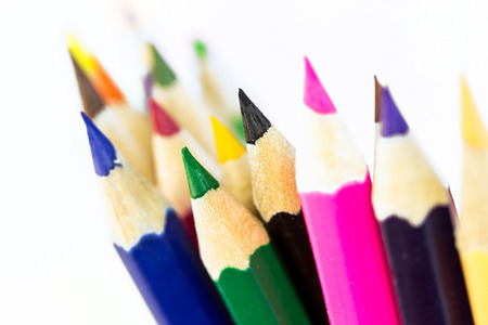 A group of colored pencilsの写真素材
