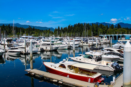 Some boats in an harbour in a sunny dayの写真素材