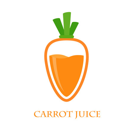 Fresh carrot juice logo design vector illustrationのイラスト素材
