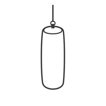 Punching bag simple outline icon vector illustrationのイラスト素材