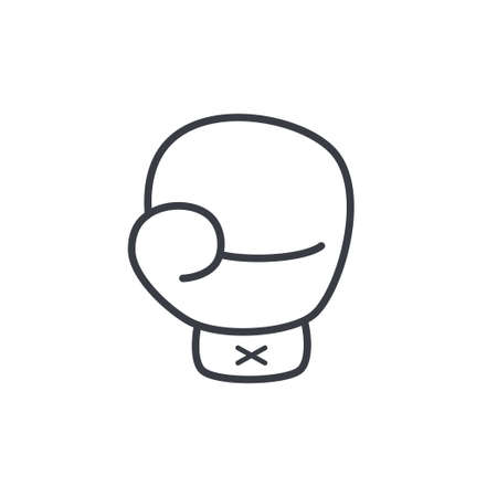 Boxing glove simple outline icon vector illustrationのイラスト素材