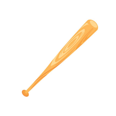 Wooden baseball bat flat design vector illustrationのイラスト素材