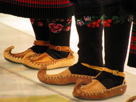 dancers in traditional serbian dress