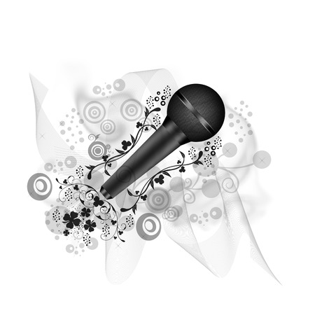 Music concept-beautiful microphoneのイラスト素材