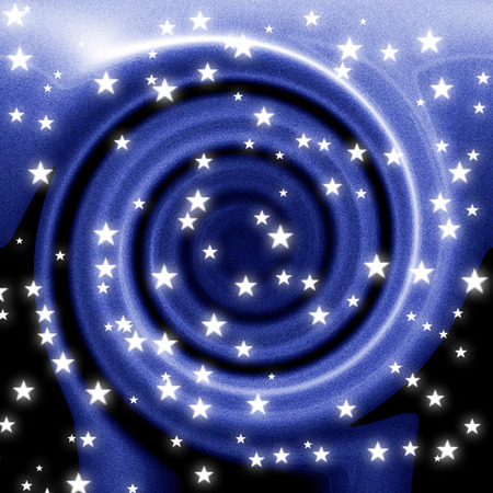 Abstract swirl art with starsのイラスト素材
