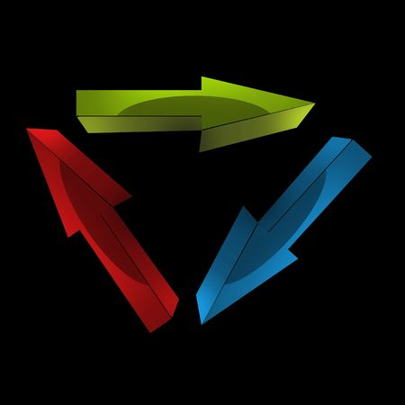 colored arrowsの写真素材