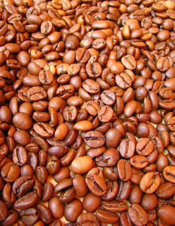 background made of coffee beans の写真素材