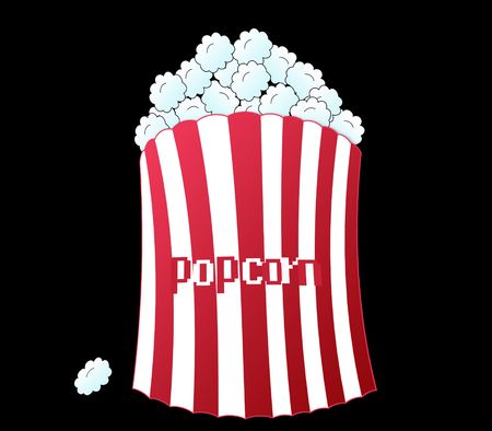 image of classic movie-theater popcorn box (full )の写真素材