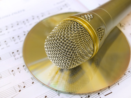 classical microphone and cd の写真素材