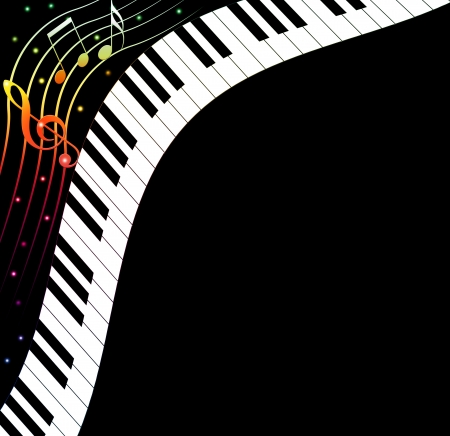 Music text frame piano keys の写真素材