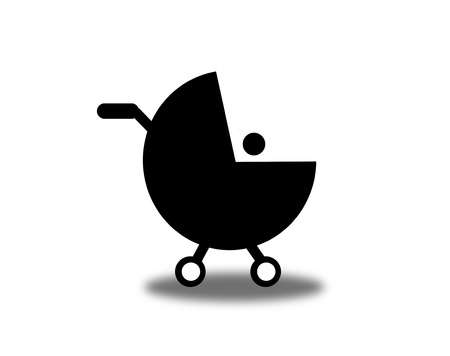 baby stroller iconの写真素材