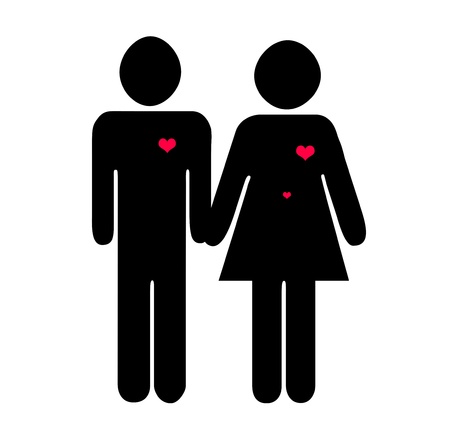 silhouettes in love,woman is pregnantの写真素材