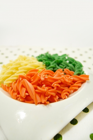 raw Colorful pastaの写真素材