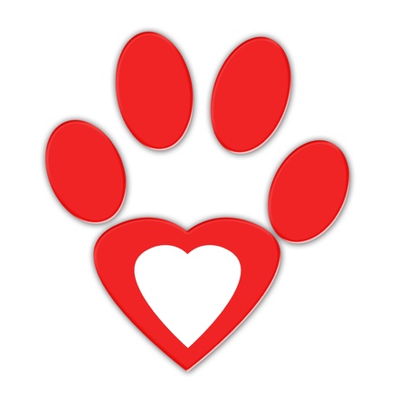Love Paw Print の写真素材