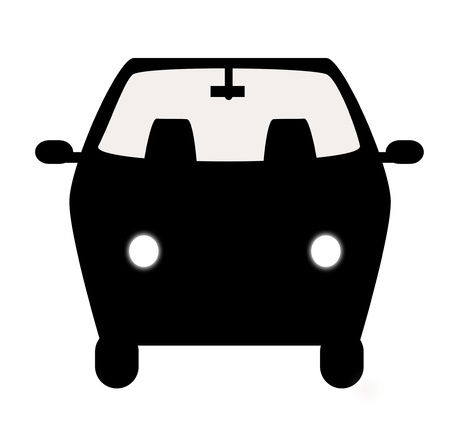 silhouette of a carの写真素材