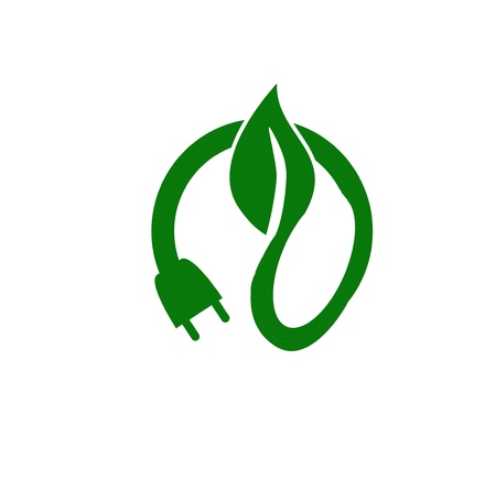 ecology-green socket flower,green ecological electricity の写真素材