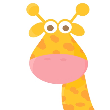 cute giraffe cartoonの写真素材