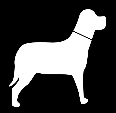 icons with animal dog silhouettes の写真素材