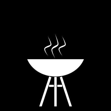 Silhouette bbq の写真素材
