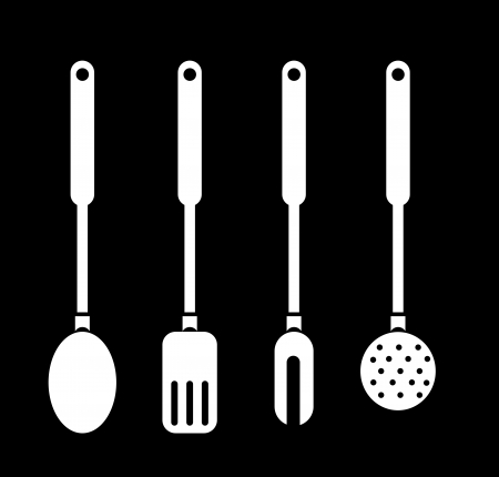 cutlery cookware silhouette の写真素材