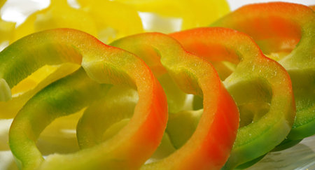 sliced fresh,healthy pepper