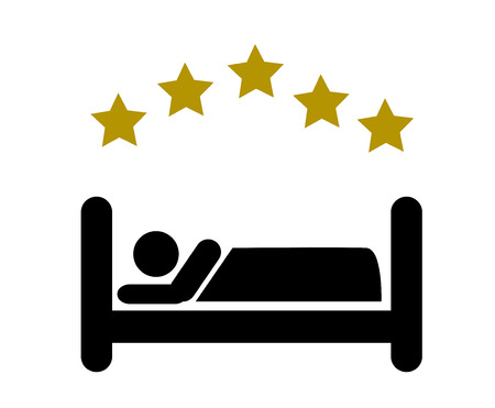 Five star Hotel apartment sign icon. Travel rest place. Sleeper symbol. の写真素材