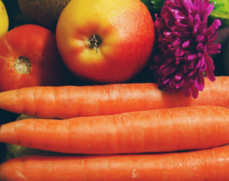 vegetables and fruitsの写真素材