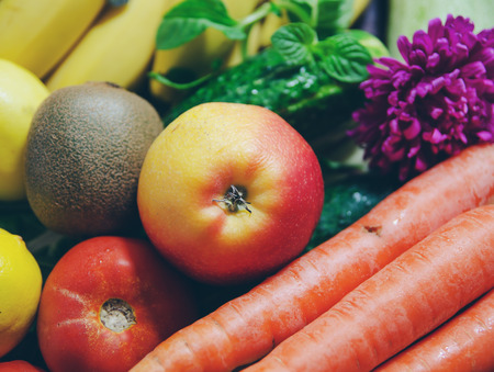 vegetables and fruitsの写真素材