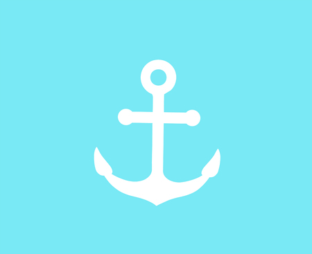 Anchor icon. Silhouette anchor. Anchor isolated on backgroundの写真素材