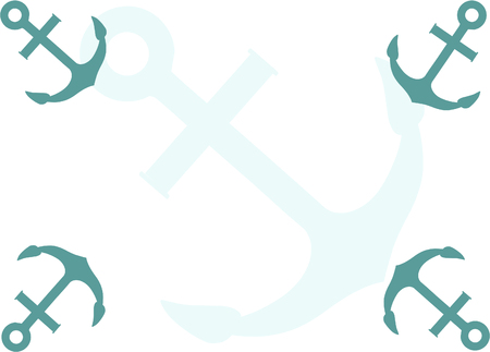 pattern with anchorsの写真素材