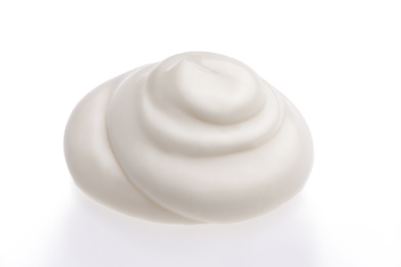 Cream isolated on white backgroundの写真素材