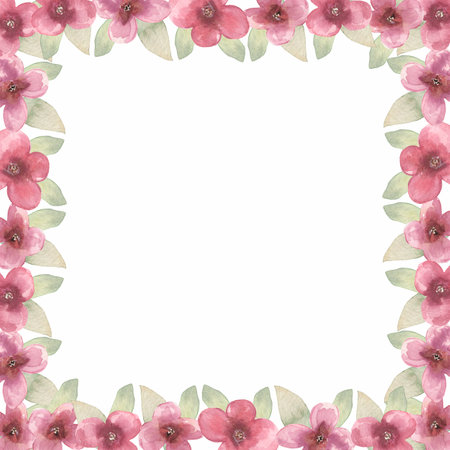 Watercolor hand drawn flowers set. Beautiful delicate wreath in neutral trendy colors. Elegant floral collection with isolated gentle leaves and flowers. Design for invitation, wedding or greeting cards.の写真素材