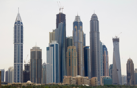 Commercial buildings in downtown Dubai, UAEのeditorial素材