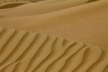 Sand patterns at a desert in Dubai, UAEの写真素材
