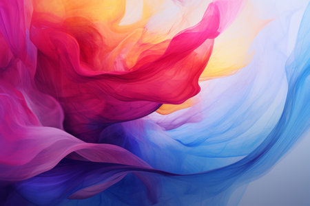 Abstract gradient pastel color colorful background creative watercolor blue waves artistic canvas paints pink streams multi-colored fabric silk wallpaper. Art texture for cards poster design templateの素材