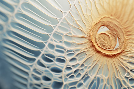Microscopic macro close-up shot scientific research epithelial tissue biological anatomical capture of human animal plant cells muscles osmosis. Detailed microscope view nature organism body structureの素材